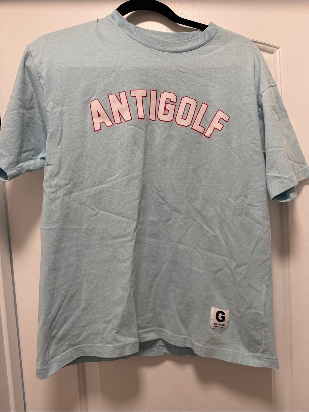 Antigolf Light Blue Logo Tee